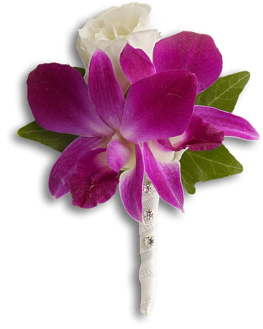 Fresh In Fuchsia Boutonniere